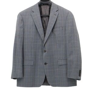Ralph Lauren Mens Silk Wool Houndstooth Blazer Jacket Sport Coat Size 46R